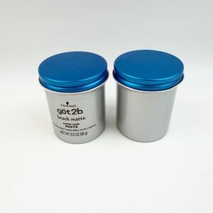 TWO Schwarzkopf Got2B Beach Matte Surfer Look Paste 3.5 oz ea New *Read